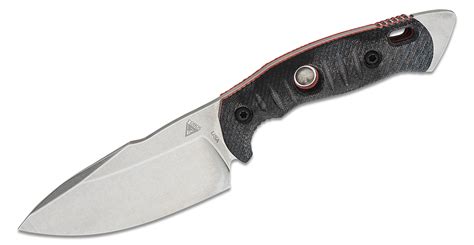 FOBOS Knives Alaris Fixed Blade Knife 4.92" CPM-3V Stonewashed Drop ...