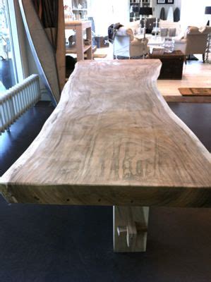 Silo Boomstamtafels Boomstam Eettafel Eiken Teak Wit