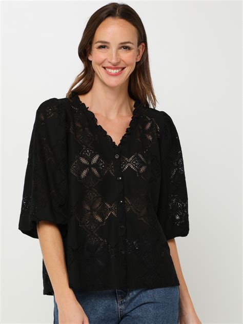 Grace Et Mila Chemise Chemisier Noir Femme Des Marques Vous