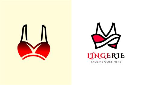 Lady Girl Lingerie Logo Icon Sexy Woman Bra Female Under Clothing Modern Image Template