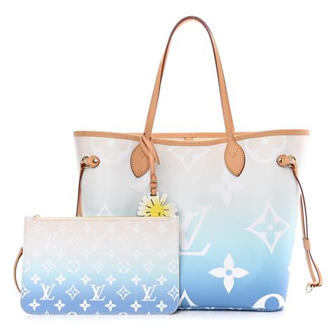 Louis Vuitton Monogram Giant By The Pool Neverfull Mm Blue 1224223