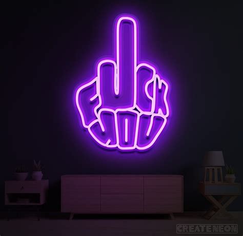 Fuck You Finger Neon Sign Createneon
