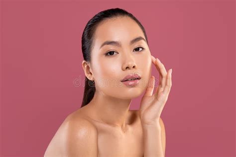 Sensual Asian Woman Enjoying Her Beauty Routine Stock Photo Image Of Naked Beauty