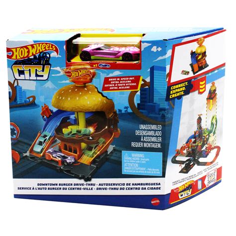 Đồ Chơi Mô Hình Cửa Hàng Burger Hot Wheels City HDR26 HDR24 FAHASA