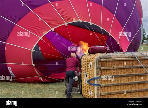Hot Air Balloon Ride Over Bath Stock Photo Alamy
