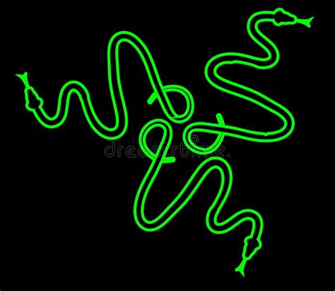 Razer Logo Design. Abstract Illustration On Black Editorial Stock Photo ...