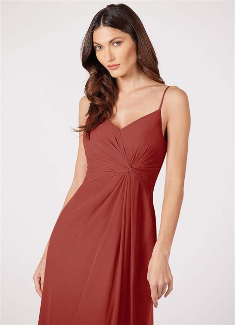 Terracotta Azazie Aubrielle Bridesmaid Dresses Azazie