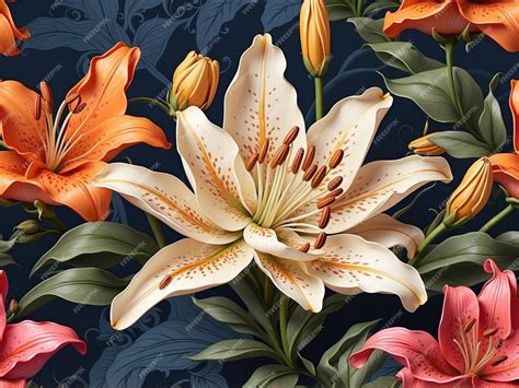 premium photo lily flower hyper realistic flower image wallpaper full