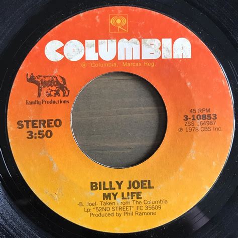 Billy Joel My Life / 52nd Street 7 inch 45 RPM... - Depop