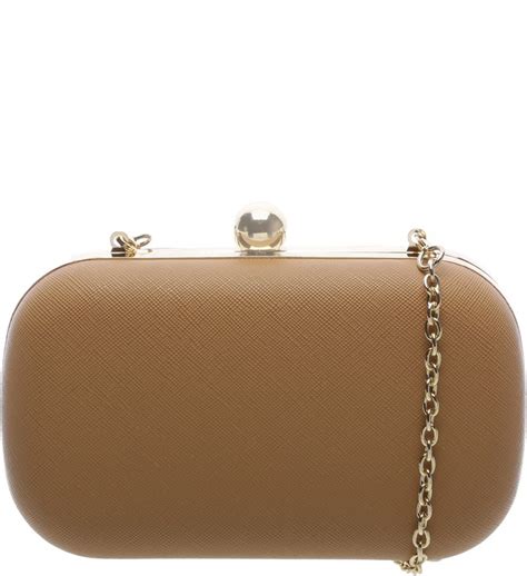 Bolsa Clutch Alça Correntes Nude Arezzo