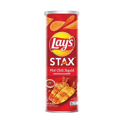 Exotic Lays Stax Chips Hot Chili Squid 100g Delta 8 Resellers
