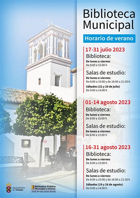 NUEVOS HORARIOS DE LA BIBLIOTECA MUNICIPAL Y SUS SALAS DE ESTUDIO