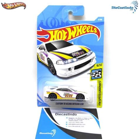 Jual Hotwheels Hot Wheels Custom Acura Integra Gsr Spd Graphics Putih Di Seller