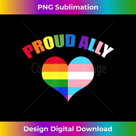 Proud Ally LGBT Q Gay Pride Transgender Heart Rainbow Clas Inspire Uplift