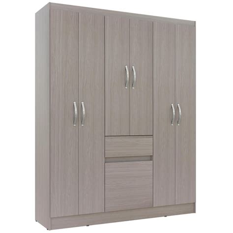 Clóset 6 Puerta s 1 Cajón es 1 Repisa s 138x183x40 cm Vainilla