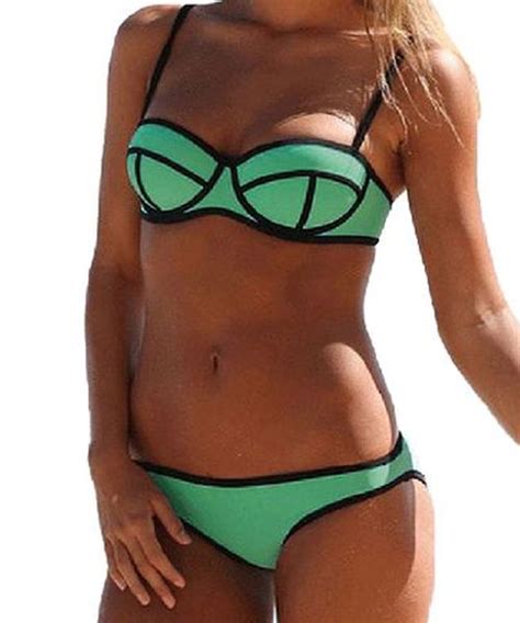 STRÓJ KĄPIELOWY KOSTIUM BIKINI MIĘTA PUSH UP M P76 8144468434 oficjalne archiwum Allegro