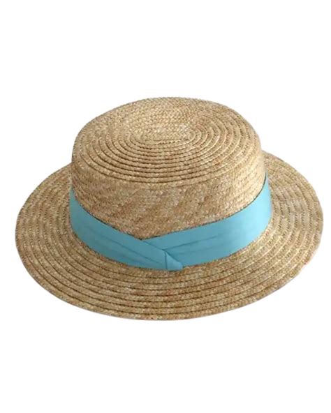 Macey Broad Brim Hat Blue Ribbon TKD Lingerie