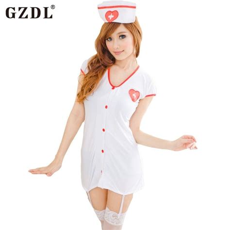 Women S Cotton Blend Temptation Adult Costume Uniform Nurse Sexy Lingerie Babydoll Underwear