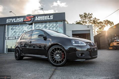 Volkswagen Golf GTI V Black Asanti ABL 14 Wheel Wheel Front