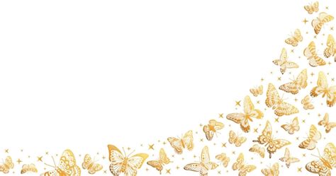 Premium Vector Cartoon Golden Butterflies Poster Gorgeous Flying