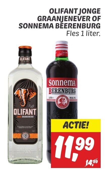 Olifant Jonge Graanjenever Of Sonnema Beerenburg Fles Liter