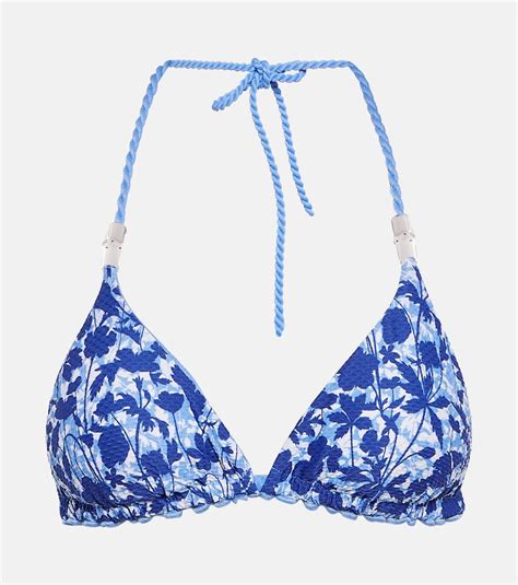 Heidi Klein Tuscany Reversible Bikini Top In Light Blue ModeSens