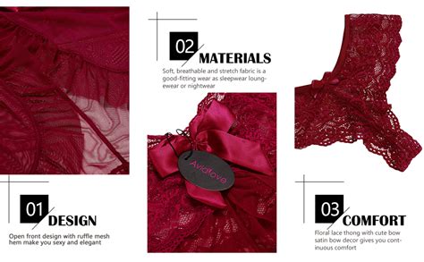 Avidlove Lingerie For Women Lace Babydoll Dress Backless Halter Chemise