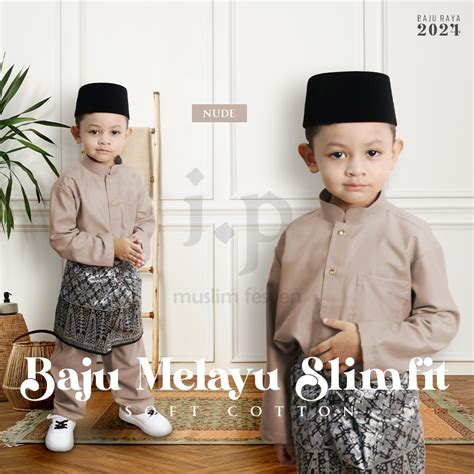 Budak Baju Melayu Cutting Slimfit Baju Raya Baby Nude Shopee Malaysia