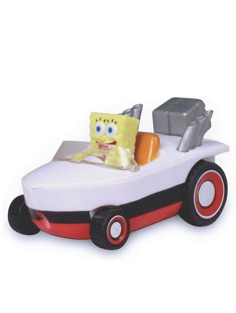 Spongebob Squarepants Pull Back Spongebob Hot Rod Boat Vehicle New