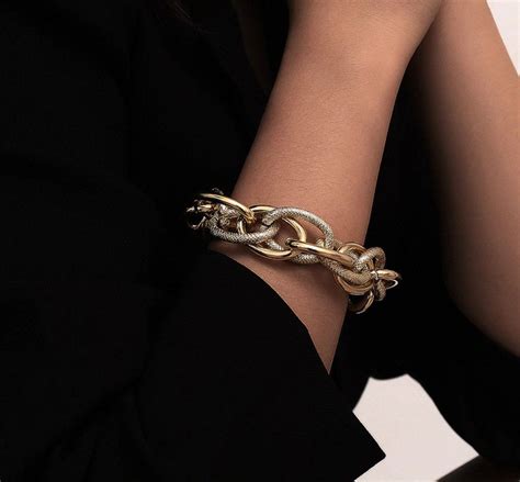 Chunky Gold Chain Curb Link Bracelet Thick Gold Statement Bracelet Gold Twisted Link Bracelet