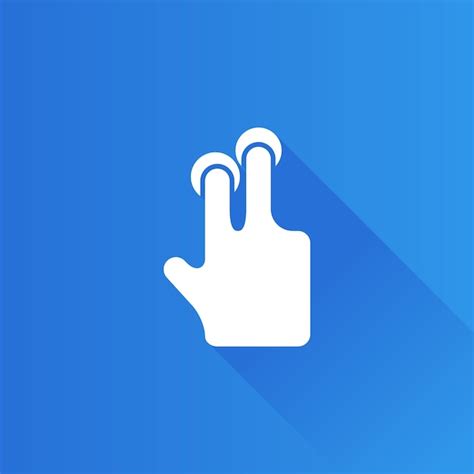 Premium Vector Finger Gesture Flat Color Icon Long Shadow Vector