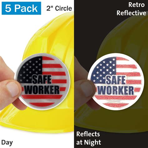 Reflective Safety Hard Hat Labels