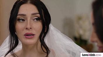 Busty Petite Bride Is Kissed By Her Big Tits Tattooed Wife The Brunette Gets Fingered To An