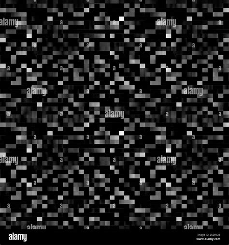Pixel Grid Dark Black And White Pattern Stock Photo Alamy