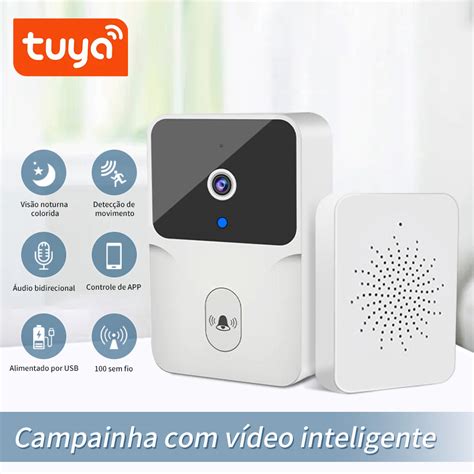 Tuya Wifi Campainha Vídeo Inteligente Câmera HD Sem Fio Visão