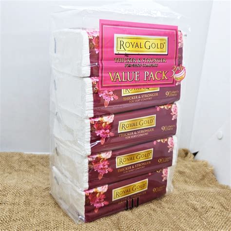 royal gold ply  pulp tissue  sheets   packets thicker
