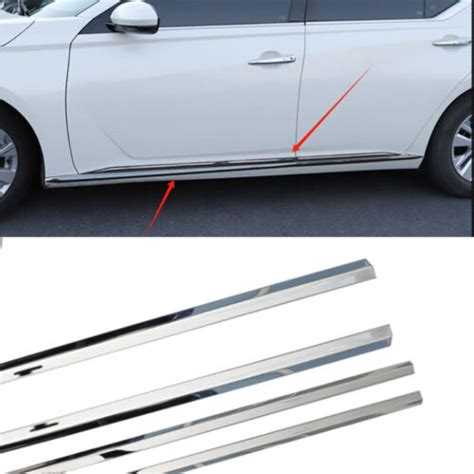 X Stainless Steel Side Door Body Molding Cover Trim For