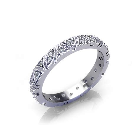 Vintage Millgrain Diamond Wedding Ring Jewelry Designs