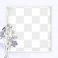 Naked Woman Flowers Png Frame Premium Png Rawpixel