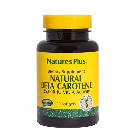 Naturesplus Natural Beta Carotene 25000 Iu Vitamin A And Vitamin E 90