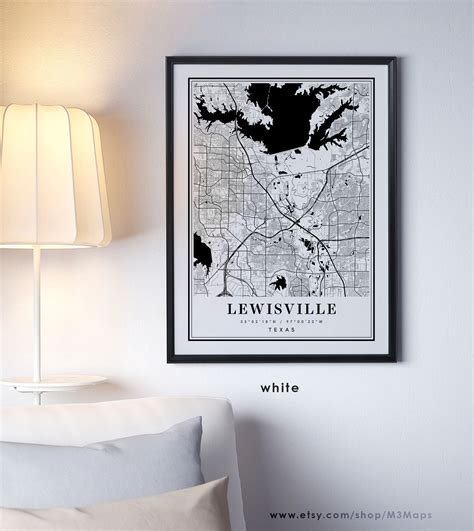 Lewisville Texas Map Lewisville TX Map Lewisville City Map - Etsy