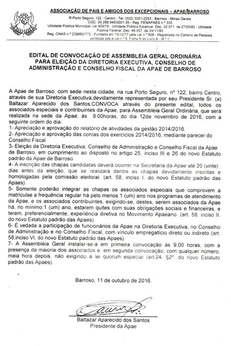 Apae Convoca Associados E Contribuintes Para Elei O De Nova Diretoria