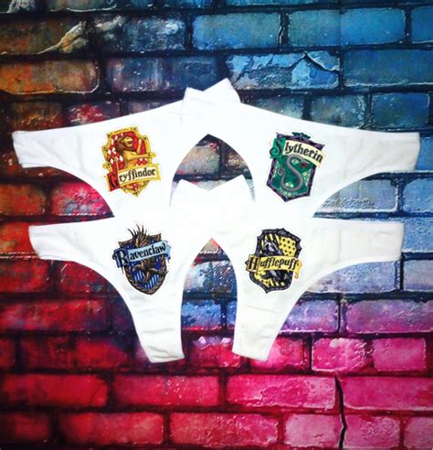 Wizard House Crests Magic Witch Naughty Sexy Thong Panties Lingerie Underwear Etsy
