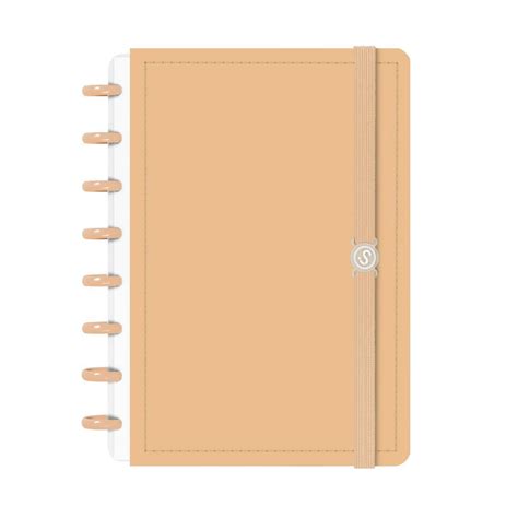Caderno De Disco Capa Dura Iscool Inteligente Folhas Spot Colors Nude Shopee Brasil