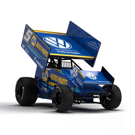 Sprint Car D Livery Template Model Motorsport Graphics