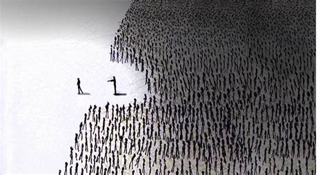 man  thrown   excluded  group illustration history hub