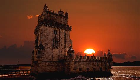 Sunrise Belem Tower In Lisbon Portugal Routdoors