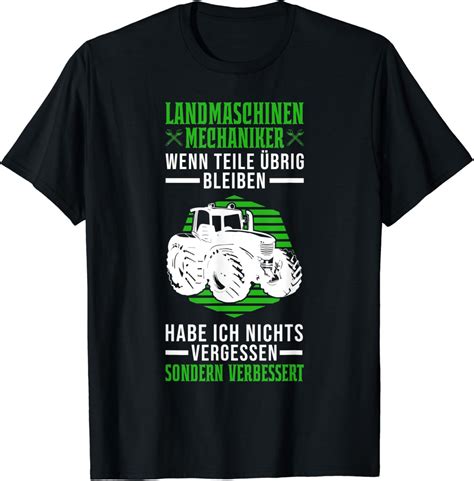 Herren Landmaschinenmechaniker T Shirt Amazon De Fashion