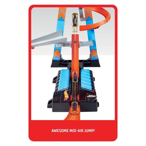 Hot Wheels Sky Crash Tower Track Set Pies Cm De Alto Refuerzo Motorizado Y Coche