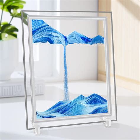 NIUCOO Sand Art Liquid Motion, Moving Sand Art Picture 3D Sea Sandscape